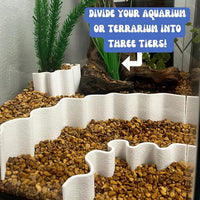 REEFSHAPE Aquarium or Terrarium Substrate Cliffs Combo Pack | Separate Substrate Layers in Aquariums or Terrariums to Create Cliffs & Depth | Made in USA (Cliff Combo, White)