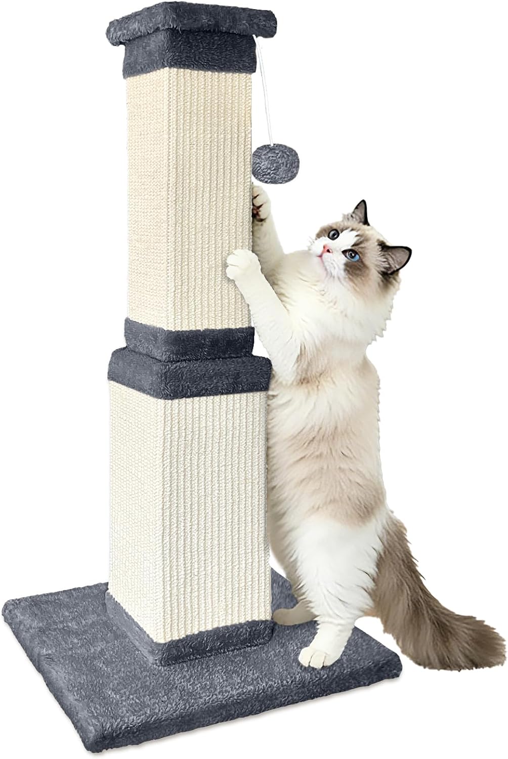 Cat Scratching Post for Indoor Cats - Deep Gray / Scratcher only