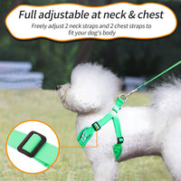 Dog Harness with Leash Set, No Pull Adjustable Step in Pet Vest – Essentials for Dogs - Green (denim) / S - image 2