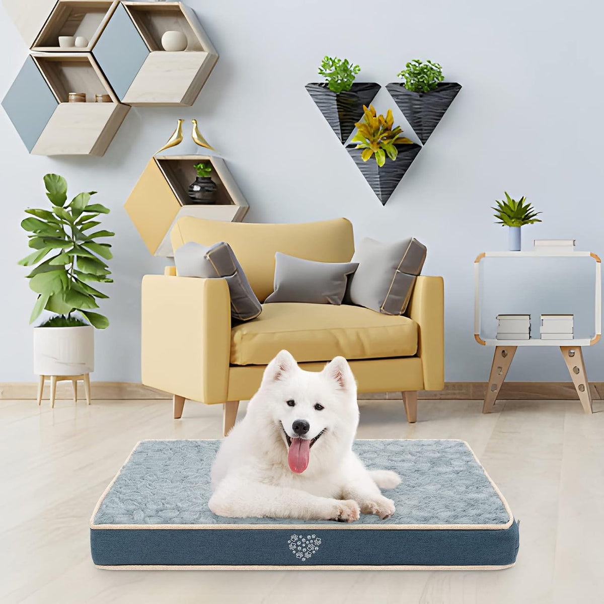 VANKEAN Waterproof Reversible Crate Mat Cool/Warm Washable Joint - M / Navy - image 3