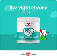 Probiotics for Cats – 4.23oz/120g Powder - Cat Probiotics and Digestive Enzymes, Probiotics Powder, Promotes Healthy Stomach and Digestion