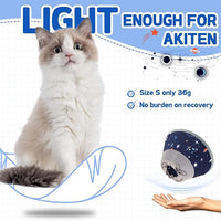 Cat Cone Collar Soft, Comfortable Cat Recovery Collar Pet Cone for Small Large Cats, Lightweight Elizabethan Collar for Cats Kittens After Surgery Prevent from Licking Wounds, Star, M