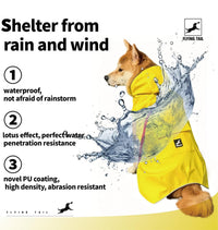 Dog Raincoat Waterproof Reflective Jacket - Small / Yellow - image 2
