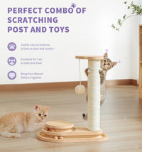 Made4Pets Kitten Toy Scratching Post for Indoor Cats with Ball Track – Essentials for Cats - 17.7"H - image 2