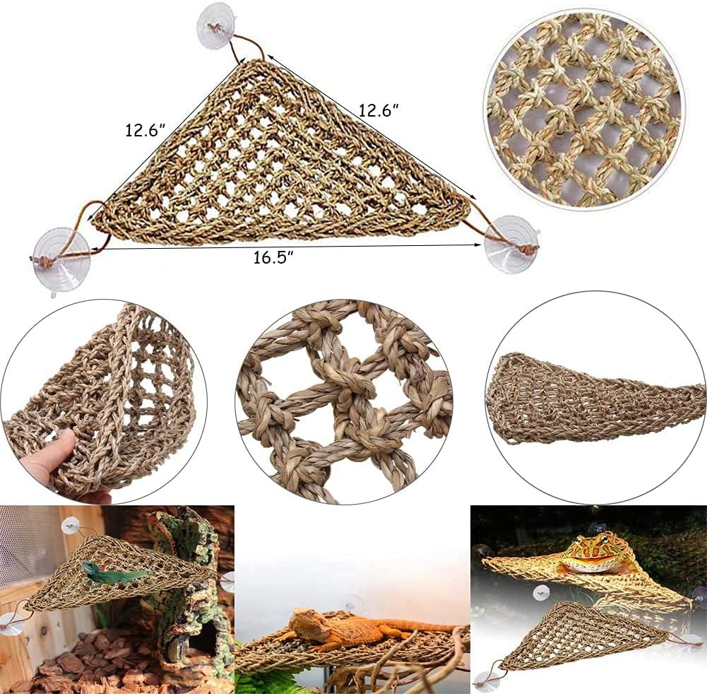 Bearded Dragon Hammock Reptile Lounger Reptiles Plants Hanging Fake - image 3