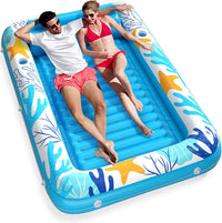 Inflatable Tanning Pool Lounger Float - Ocean Aqua / XX-Large