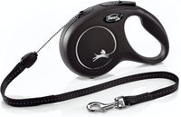 FLEXI Classic Cord Retractable Dog Leash - Black / Small - 26 ft (Cord) (Pack of 12)