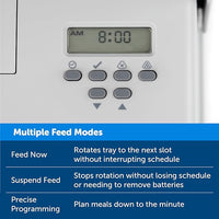 PetSafe Automatic Dog Feeder, 5 Meals, 40 oz Capacity, Plastic, for Dry Food, Multiple Pets