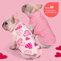 KYEESE 2Pack Dog Sweater for Small Dogs Soft Pet Coats Fleece - Heart+Pink / Large (12-18lbs) - image 3
