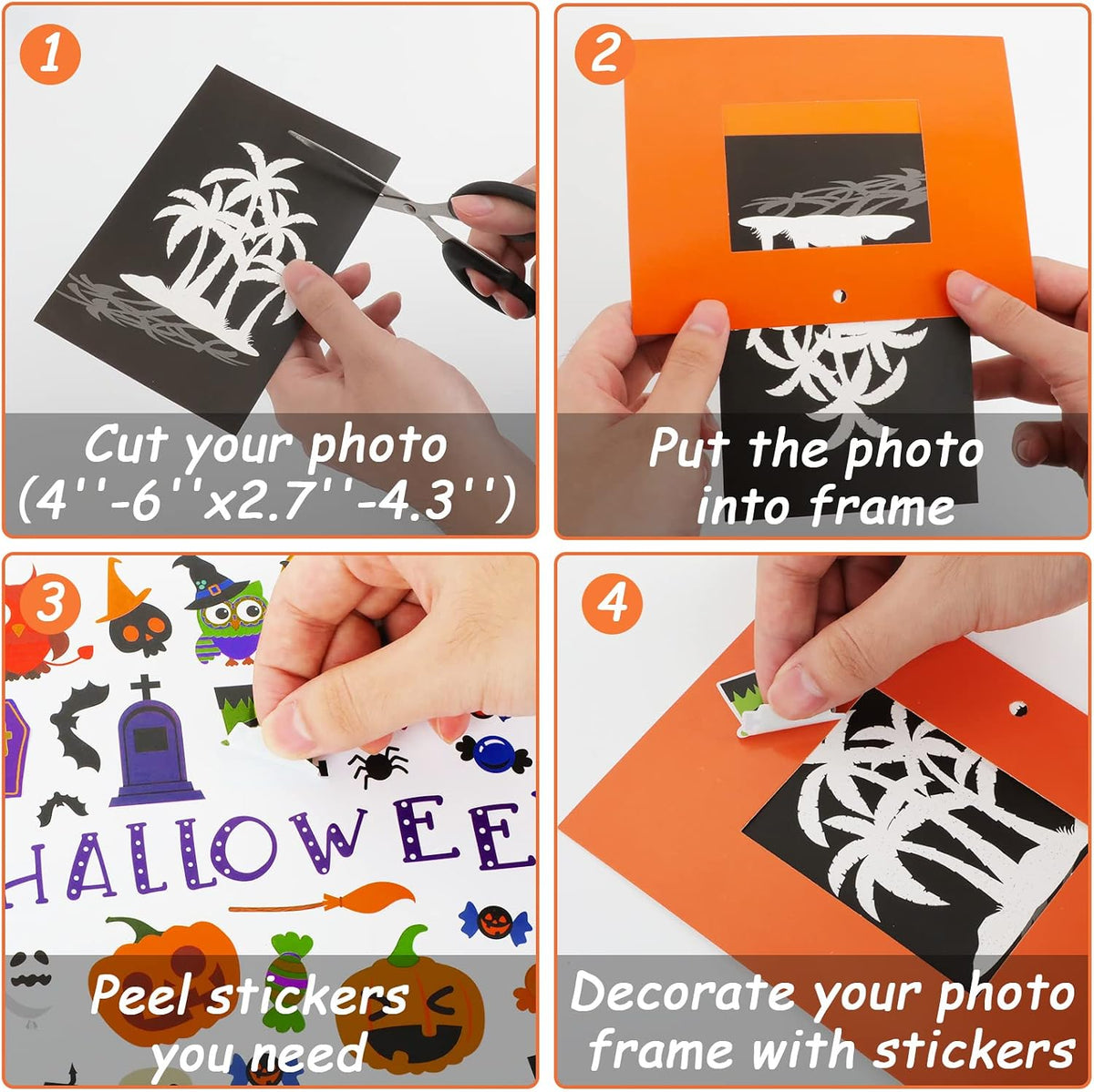 30 Packs Halloween Arts and Crafts for Kids Picture Frame Craft Kits - Halloween - image 4