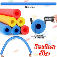 Hanaive white foam pool noodles, 6 pack, 52 inches long with hollow centers - view 14