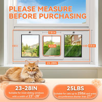 LIBBEPET Cat Door for Window, Adjustable Window Width 27"-32" - Fit 23"-28" Window - image 2