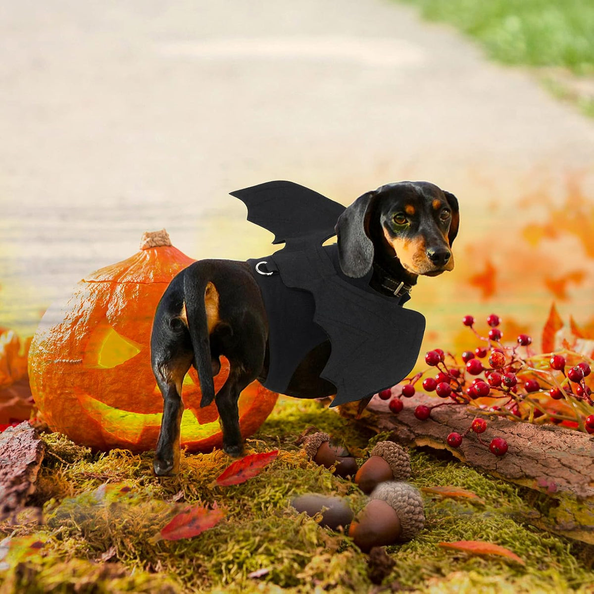 Dog Halloween Costume, Halloween Bat Wings for Dogs Cats - Large - image 2