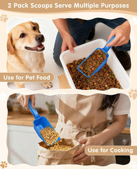 2-Pack Dog Food Scoop 1 Cup - Blue - image 2