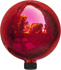 Alpine Corporation 10" Diameter Indoor Outdoor Glass Gazing Globe - Red / 10 Inch