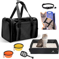 Cat Carrier with Litter Box - Whole Black