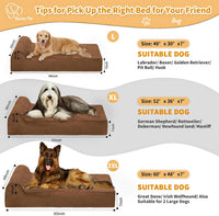 Orthopedic Dog Beds for Large Dogs - 60.0"L x 48.0"W x 7.0"TH / Premium Version-Chocolate - image 4
