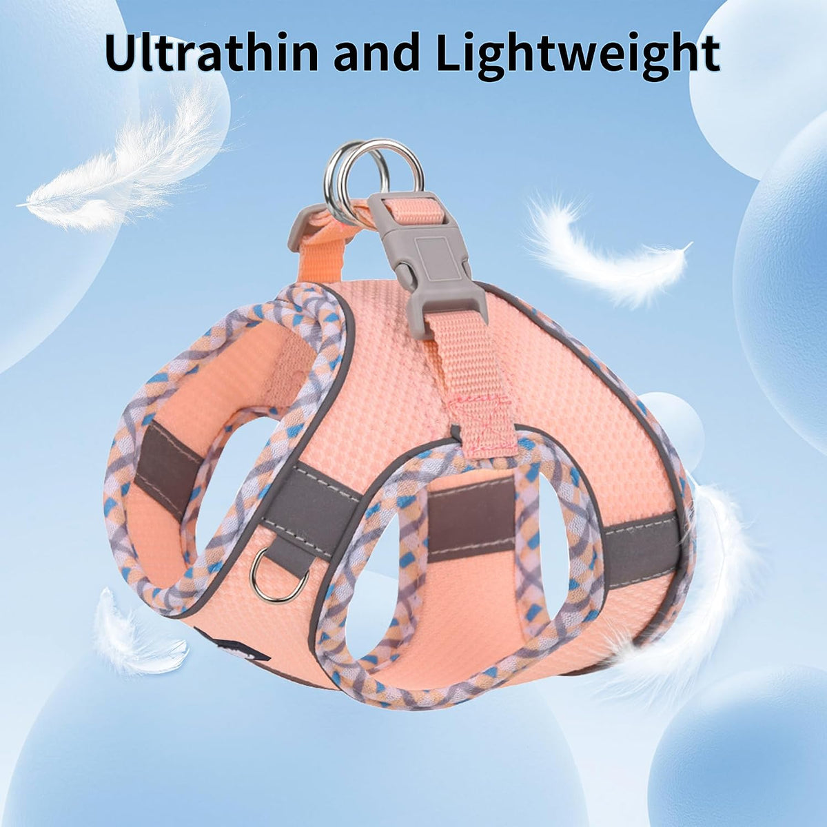 Breathable Dog Harness Small Sized and Leash Set - Pink / XXXS(Chest: 8.5 - 10") - image 2