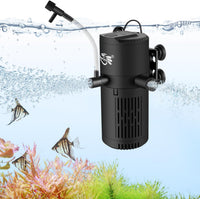 Aquarium Filter, Fish Tank Filter 4-in-1 for 30-80 Gallon Tanks - 8W (for 10-30Gal)