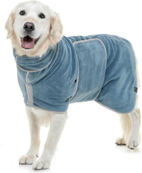 Lucky Pooch Dog Robe, Luxurious Dog Bathrobe - XS / Petrol Blue - image 4