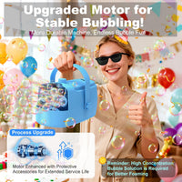 Zerhunt Durable Bubble Machine for Party: 3 Power Modes for Non-Stop - Blue - image 4