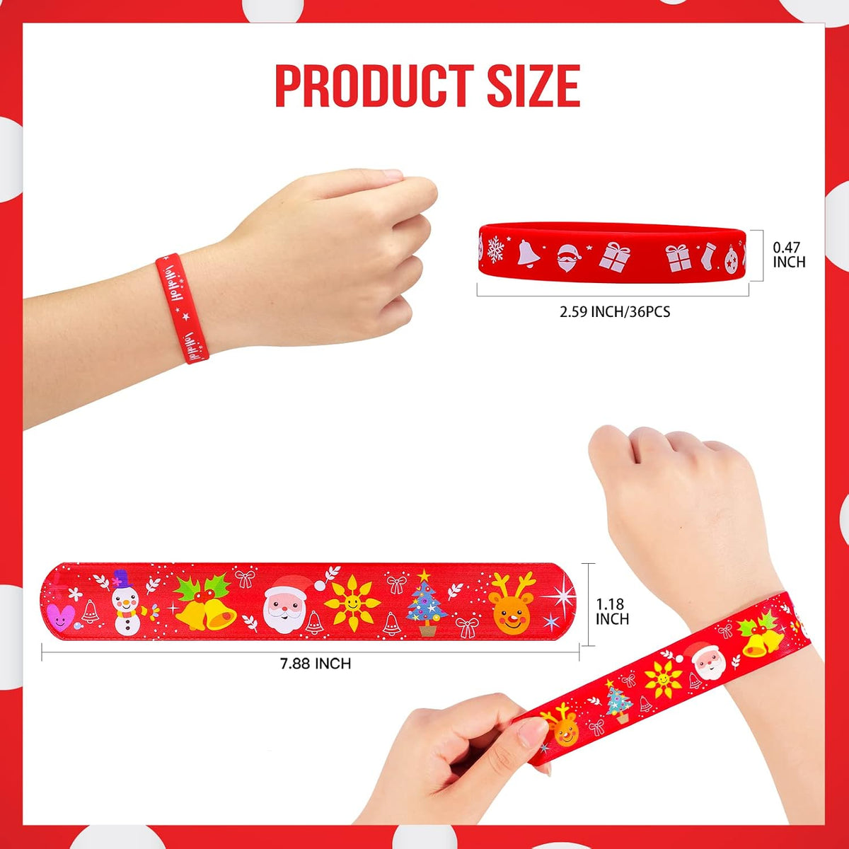 MGparty Halloween party favors, 72 slap bracelets and rubber wristbands with spooky designs - view 8
