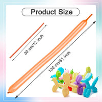 260 Balloons - Clear Long Balloons for Tying Balloon Arch & Balloon Ties – Fun for Kids & Family - Peach - image 3
