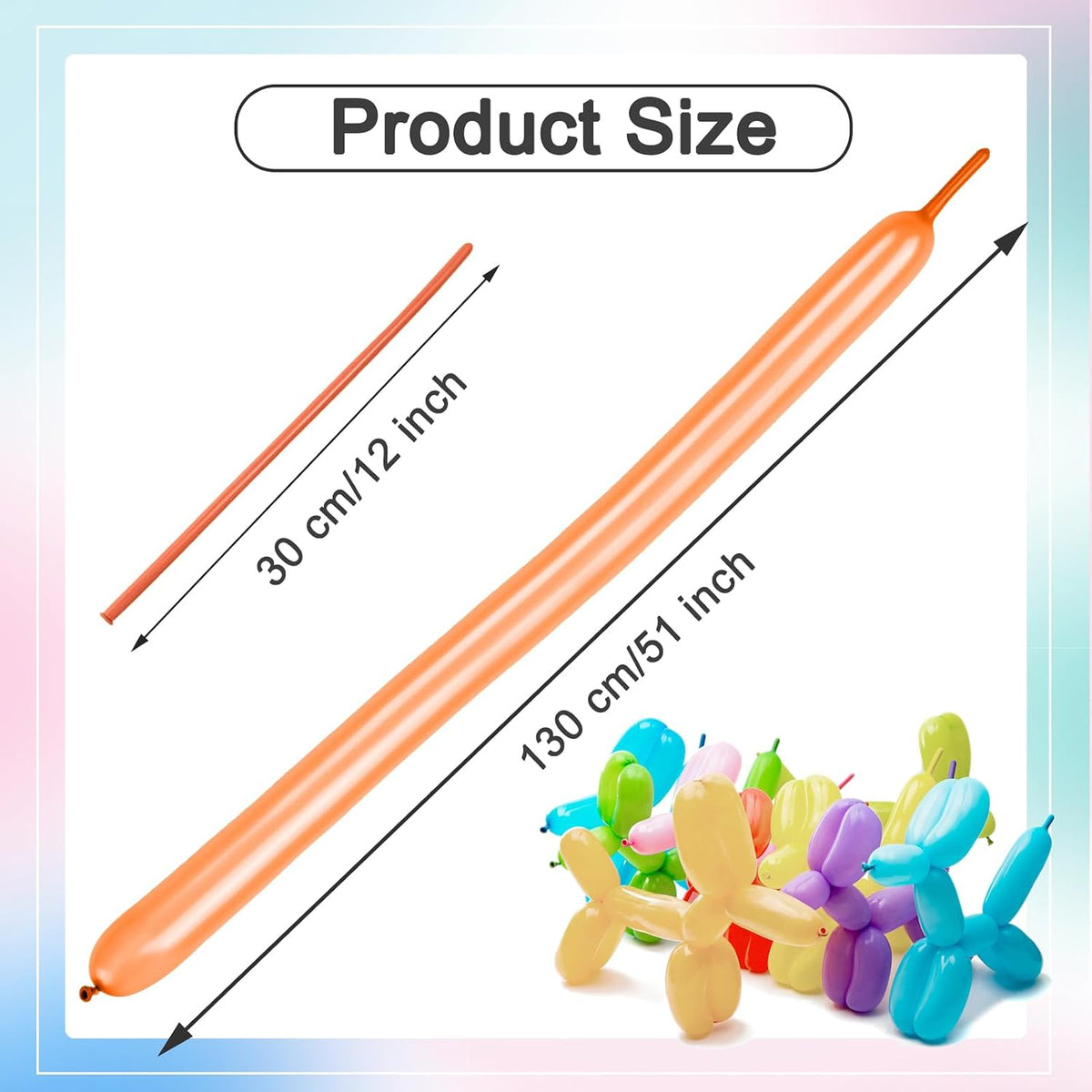260 Balloons - Clear Long Balloons for Tying Balloon Arch & Balloon Ties – Fun for Kids & Family - Peach - image 3