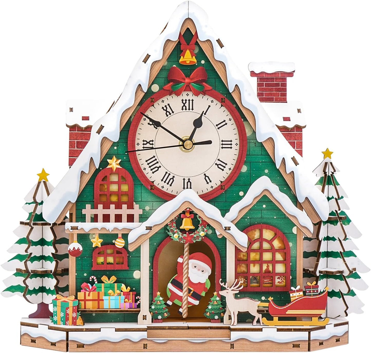 Halloween 3D Puzzles for Adults Halloween Puzzle Clock Adult Craft – Fun for Kids & Family - Christmas Clock