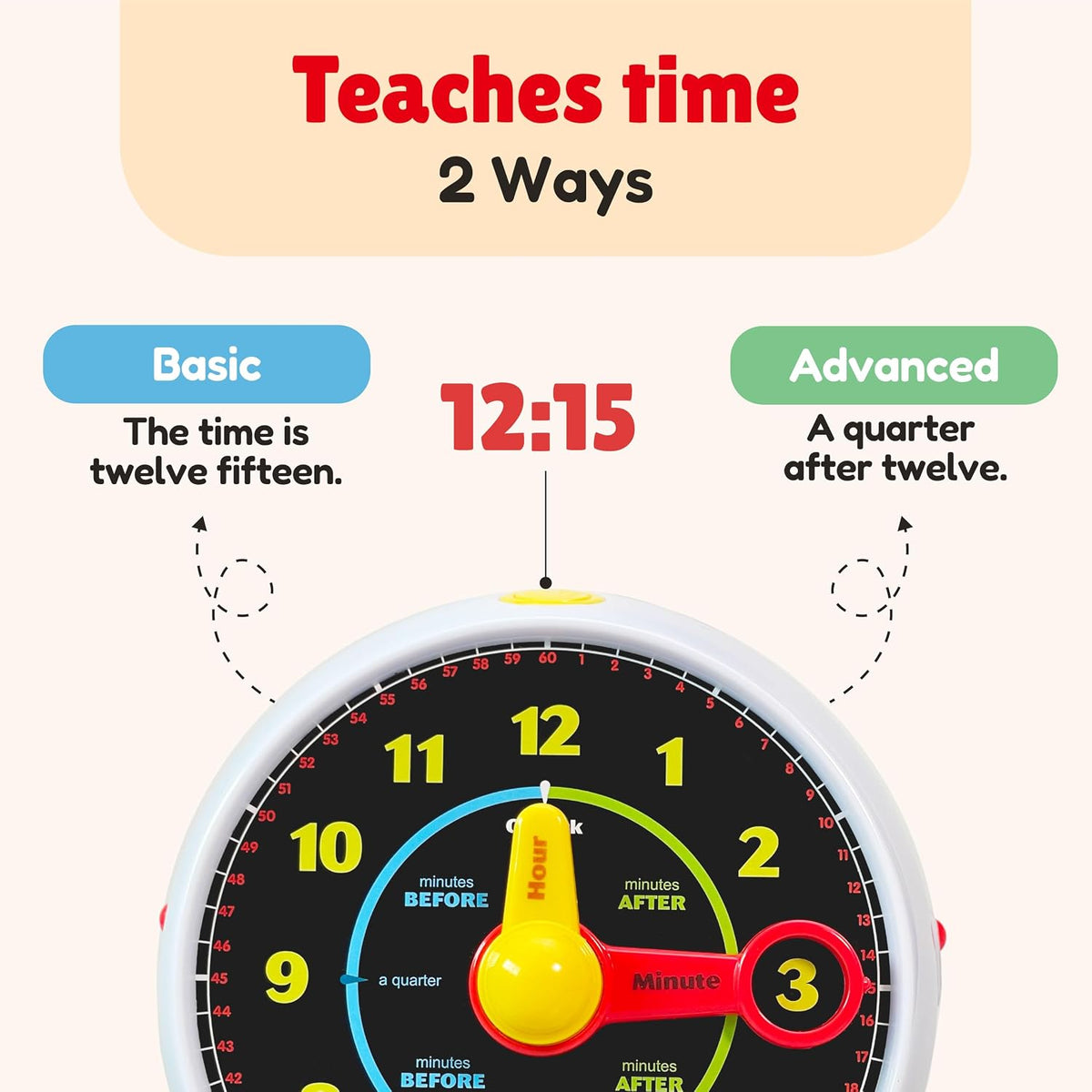 BEST LEARNING Learning Clock, Talking Teaching Clock for Kids - image 2