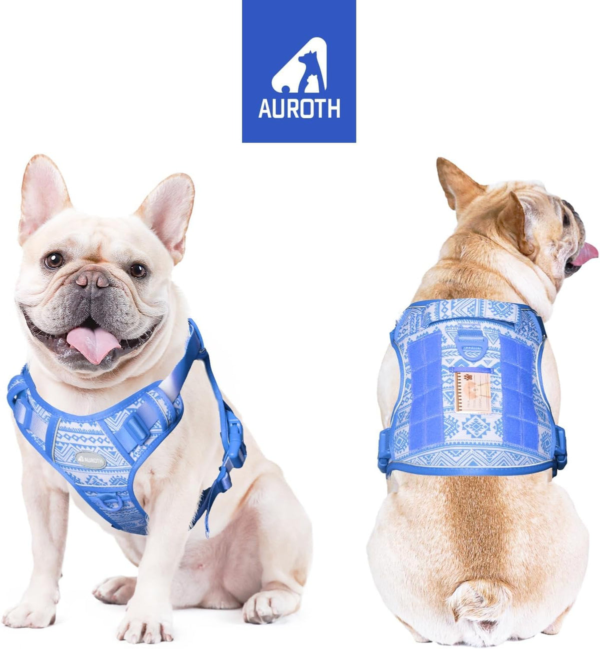 AUROTH Dog Harness for Large Dogs - Tribal Patterns-Blue / S(Neck:14-21",Chest:20-31"),18-35 lbs - image 2