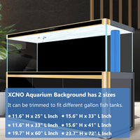 XCNO Aquarium Background for Fish Tank Wallpaper Black Blue Poster - Black Blue / 19.7" H x 60" L - image 2
