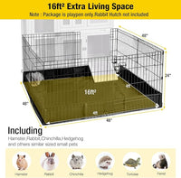 Aivituvin Pet Playpen Guinea Pig Cage Small Animal Rabbit Exercise Pen with Waterproof Floor Liner - Extension Playpen ONLY