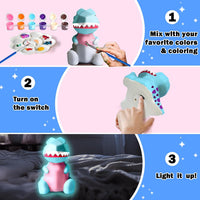 FUNZBO 4.3in Paint Your Own Dinosaur Lamp Kit - Dinosaur - image 3