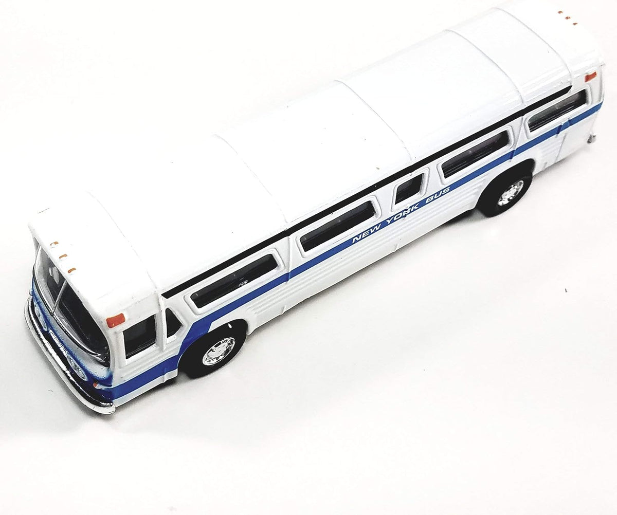Showcast white New York City Central Station passenger bus, 6 inch diecast model - view 4