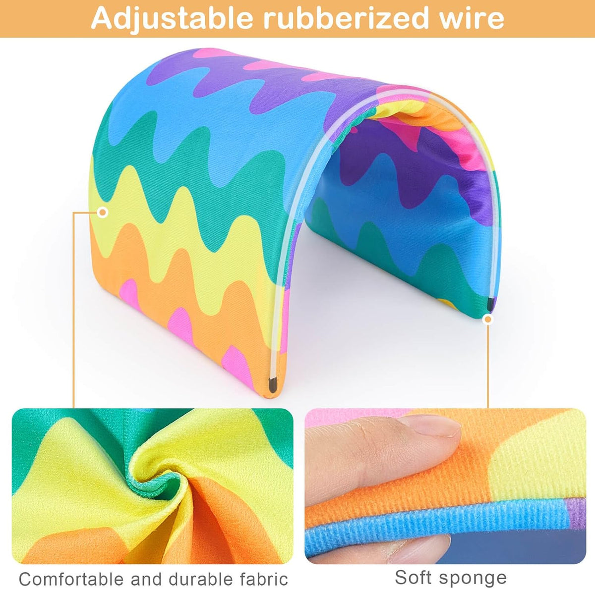 Bienbee Guinea Pig Tunnel, Guinea Pig Hideout - Rainbow Wave - image 3