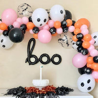 Froova black and white Halloween balloons with ghost and bat prints and bat stickers - view 33