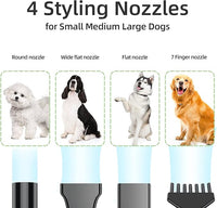 PetLife Professional 5.2HP Dog Dryer with Heater, high Velocity Dog Hair Dryer, Low Noise Grooming Blower for Dogs, Adjustable Pet Force Dryer for Home and Salon Use