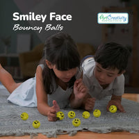 ArtCreativity Glow in the Dark Orange Smiley Face Bouncing Balls - Yellow - image 2
