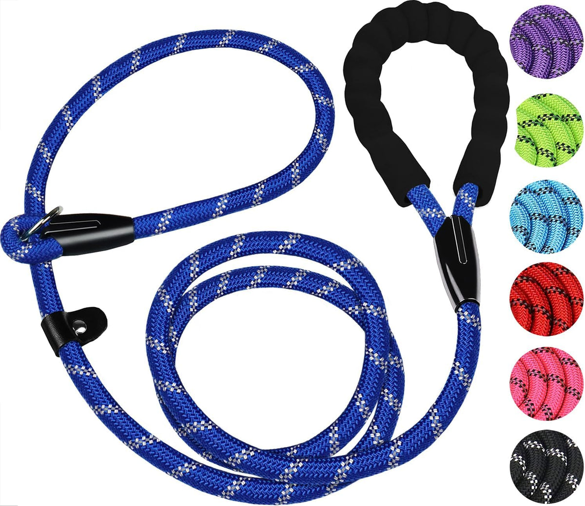 Dog Leash, 6 FT Heavy Duty Dog Leashes with Comfortable Padded Handle,Black – Essentials for Dogs - Deep Blue / 6 Feet x 1/2 Inch