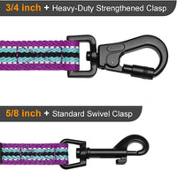 6FT Reflective Dog Leash for Small Medium Dogs, 5/8" Width - Mixed-Blue / 3/4''x 6 FT - image 4