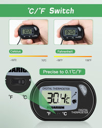 Zacro 2 Pack Digital Aquarium Thermometer, Fish Tank Thermometer - 2 Packs - image 3