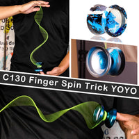 C130 YoYo Professional Responsive Yo yo Bearing for Kids Beginner - Black Blue Silver - image 2