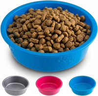 Loving Pets Dolce Luminoso Dog Bowl, Non-Skid Plastic Bowl - Medium / Blue - image 2