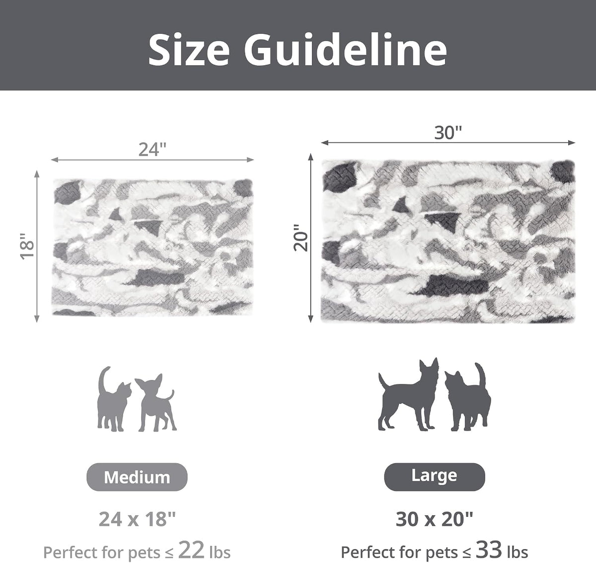 Self Warming Cat Pad, 24" x 18" - Gray / 30 x 20 in - image 2