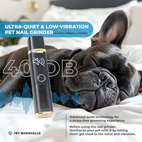 3-in-1 Cat & Dog Nail Grinder with Clipper & File, Quiet LED Trimmer, 3-Speed Pet Grooming Tool, Rechargeable 2000mAh Battery