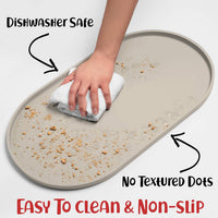 DogBuddy Dog Food Mat, Waterproof Dog Bowl Mat - 19x11 Inch (Pack of 1) / White Sand - image 3