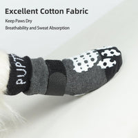 PUPTECK Anti-Slip Dog Socks with Double Sides Grips for Small Medium - Grey / X-Small (4 Count) - image 4