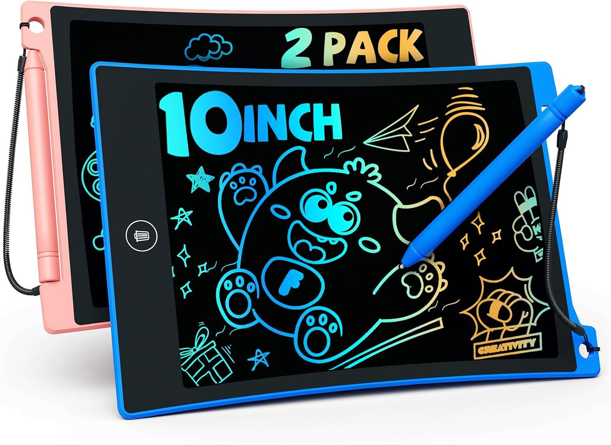 TEKFUN 2 Pack LCD Writing Tablet with Stylus - Blue+pink+2pack / 10 inch
