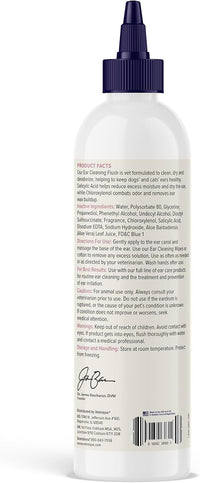 Vetnique Oticbliss Cat & Dog Ear Cleaners: Medicated Dog Ear Drops for Infection, Antiseptic Flush, & Wipes to Reduce Itchy Ears & Head Shaking - Vet Recommended for Itchy Ears (8oz, Flush)